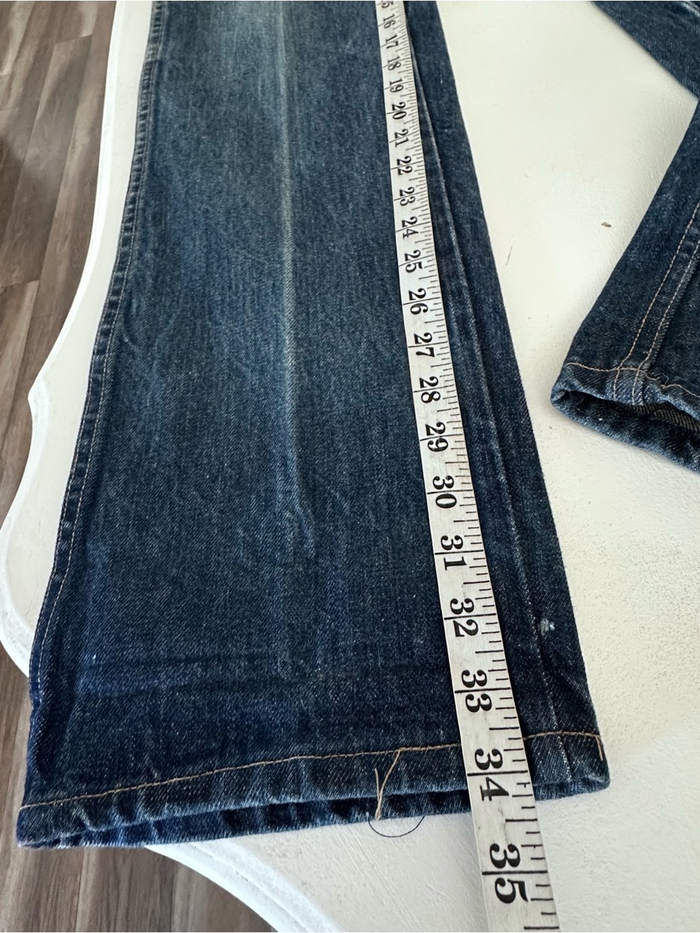 VTG 70s Anne Klein High Rise Western Yoke Straight Jeans Scovill zipper Size 12 - Picture 11 of 12